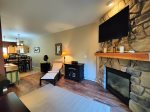 Living Room with Gas Fireplace and TV